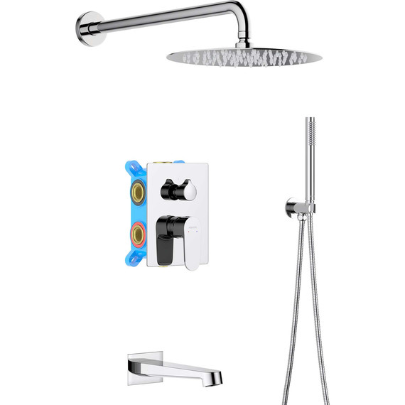 Душевая система для ванны Aquatek Оберон AQ1273CR (со скрытой частью), Цвет производителя: хром фото 5