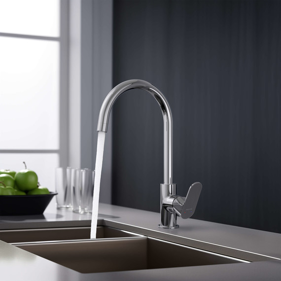 Смеситель для кухни Aquatek Оберон AQ1282CR, Цвет производителя: хром - 8 Смеситель для кухни Aquatek Оберон AQ1282CR, Цвет производителя: хром фото 8