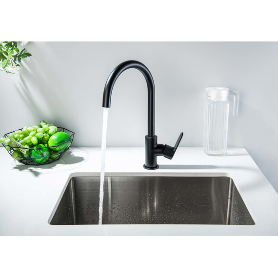 Смеситель для кухни Aquatek Оберон AQ1282MB, чёрный матовый, Цвет производителя: чёрный матовый фото 8