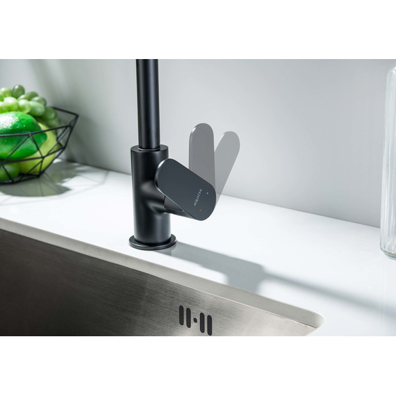 Смеситель для кухни Aquatek Оберон AQ1282MB, чёрный матовый, Цвет производителя: чёрный матовый фото 7