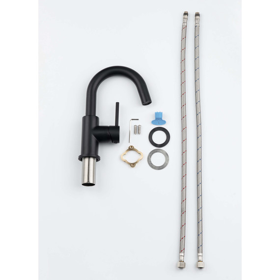 Смеситель для раковины Aquatek Европа AQ1307MB, чёрный матовый, Цвет производителя: чёрный матовый фото 7