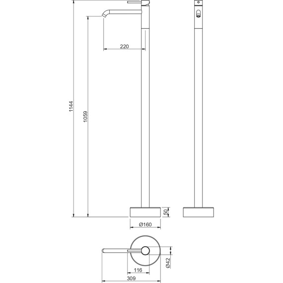 Смеситель для раковины Aquatek Европа AQ1309MB, чёрный матовый, Цвет производителя: чёрный матовый фото 3