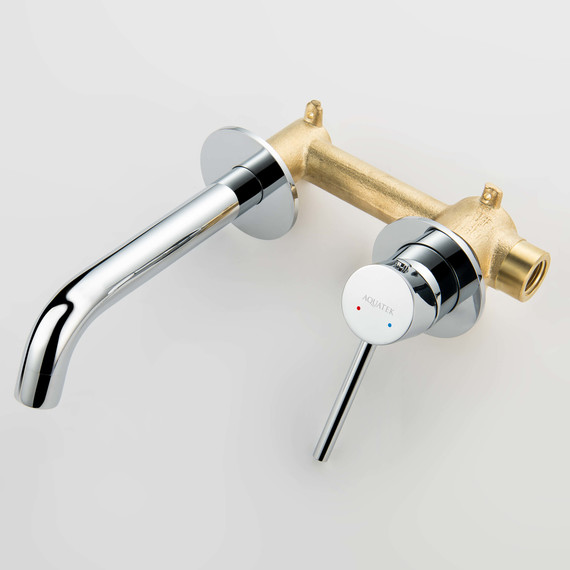 Смеситель для раковины настенный Aquatek Европа AQ1313CR, Цвет производителя: хром фото 3