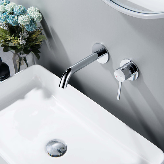 Смеситель для раковины настенный Aquatek Европа AQ1313CR, Цвет производителя: хром фото 4