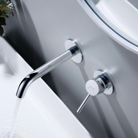 Смеситель для раковины настенный Aquatek Европа AQ1313CR, Цвет производителя: хром фото 6