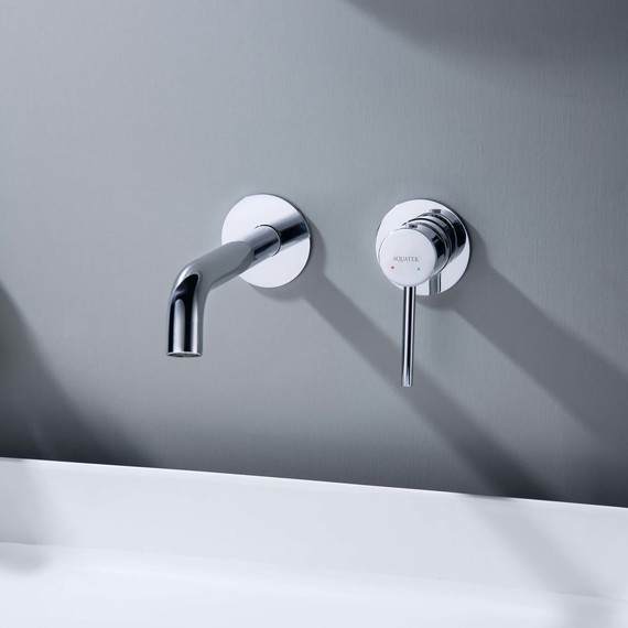Смеситель для раковины настенный Aquatek Европа AQ1313CR, Цвет производителя: хром фото 9