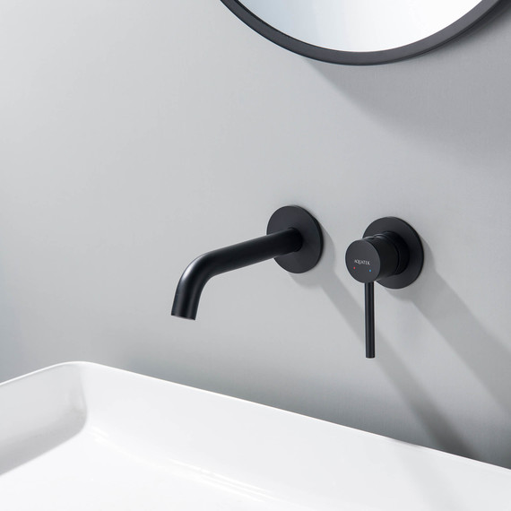 Смеситель для раковины настенный Aquatek Европа AQ1313MB, чёрный матовый, Цвет производителя: чёрный матовый фото 3
