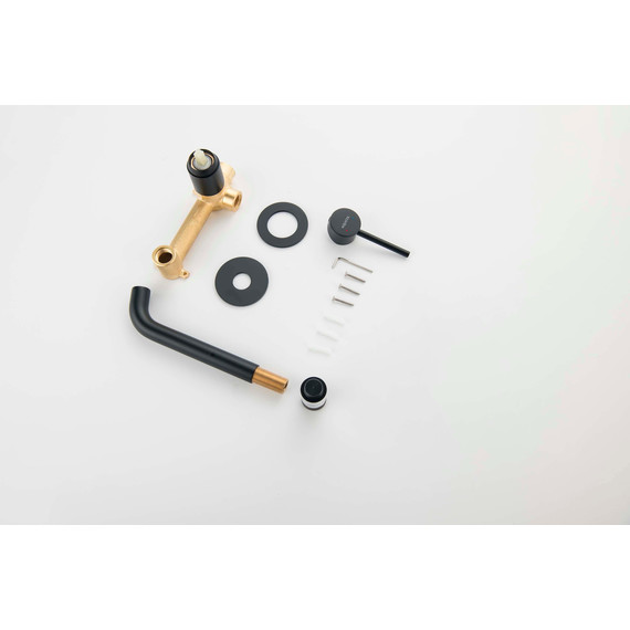 Смеситель для раковины настенный Aquatek Европа AQ1313MB, чёрный матовый, Цвет производителя: чёрный матовый фото 10