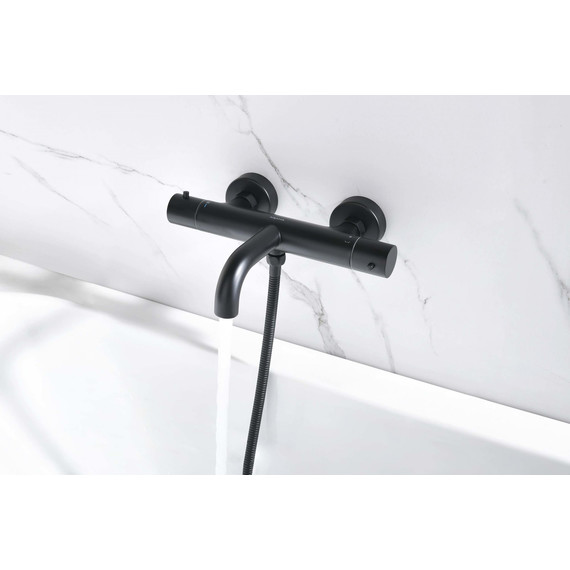 Смеситель для ванны Aquatek Европа AQ1343MB, чёрный матовый, Цвет производителя: чёрный матовый фото 4