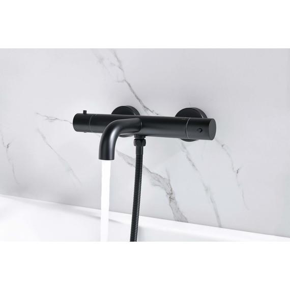 Смеситель для ванны Aquatek Европа AQ1343MB, чёрный матовый, Цвет производителя: чёрный матовый фото 5