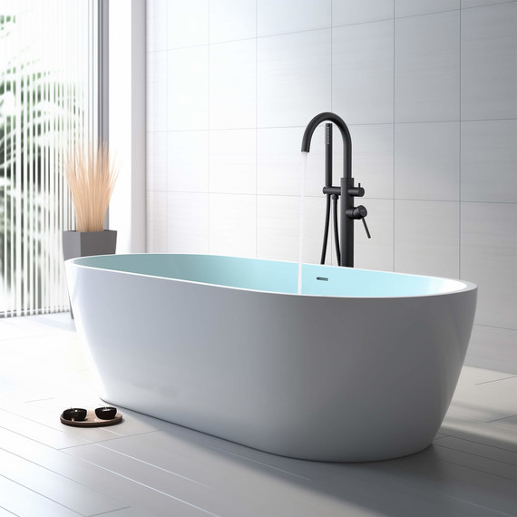 Смеситель для ванны Aquatek Европа AQ1345MB, чёрный матовый, Цвет производителя: чёрный матовый фото 5