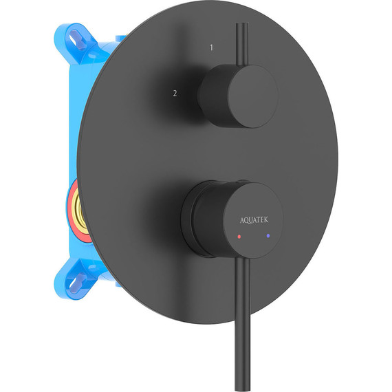 Смеситель для ванны Aquatek Европа AQ1346MB (со скрытой частью) чёрный матовый, Цвет производителя: чёрный матовый - 2 Смеситель для ванны Aquatek Европа AQ1346MB (со скрытой частью) чёрный матовый, Цвет производителя: чёрный матовый фото 2