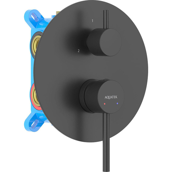 Смеситель для ванны Aquatek Европа AQ1347MB (со скрытой частью) чёрный матовый, Цвет производителя: чёрный матовый - 2 Смеситель для ванны Aquatek Европа AQ1347MB (со скрытой частью) чёрный матовый, Цвет производителя: чёрный матовый фото 2