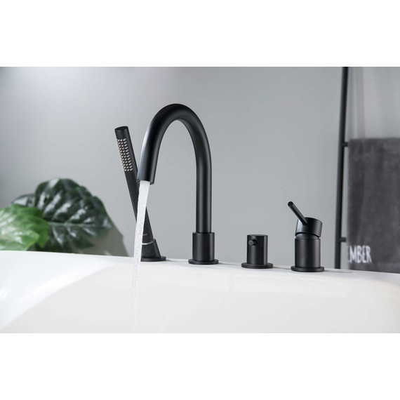 Смеситель для ванны Aquatek Европа AQ1348MB, чёрный матовый, Цвет производителя: чёрный матовый фото 8