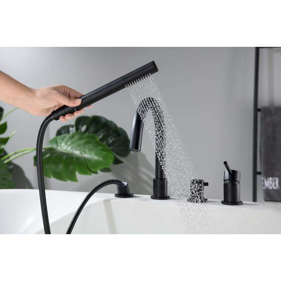 Смеситель для ванны Aquatek Европа AQ1348MB, чёрный матовый, Цвет производителя: чёрный матовый фото 7