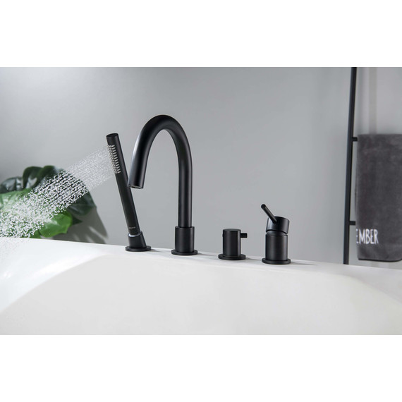 Смеситель для ванны Aquatek Европа AQ1348MB, чёрный матовый, Цвет производителя: чёрный матовый фото 2