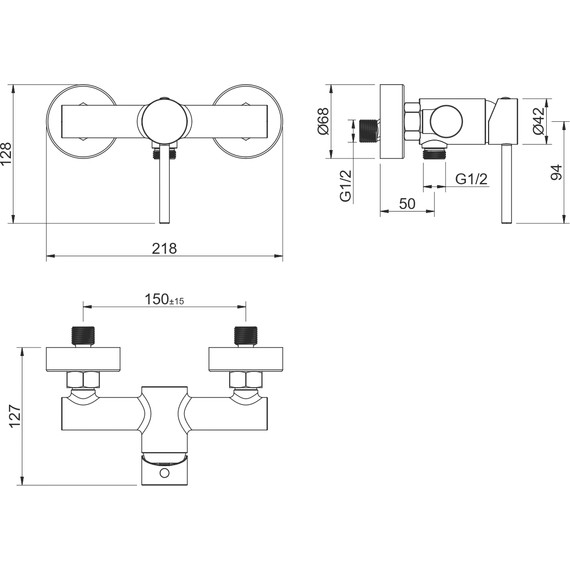 Смеситель для душа Aquatek Европа AQ1360CR, Цвет производителя: хром фото 2