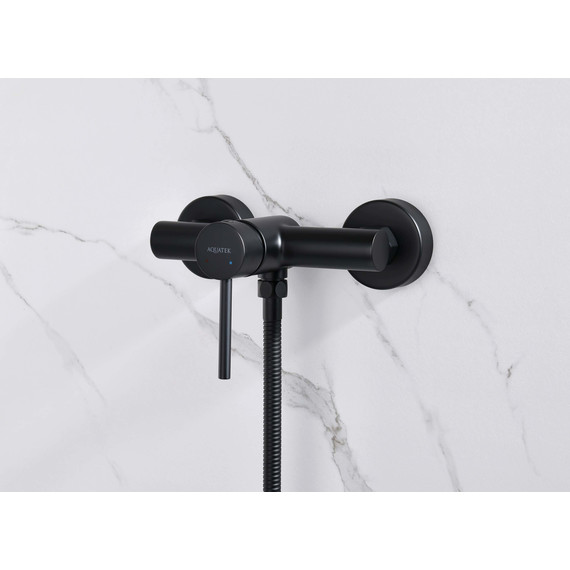 Смеситель для душа Aquatek Европа AQ1360MB, чёрный матовый, Цвет производителя: чёрный матовый фото 5