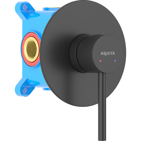 Смеситель для душа Aquatek Европа AQ1366MB (со скрытой частью) чёрный матовый, Цвет производителя: чёрный матовый - 2 Смеситель для душа Aquatek Европа AQ1366MB (со скрытой частью) чёрный матовый, Цвет производителя: чёрный матовый фото 2