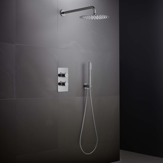 Душевая система для душа с термостатом Aquatek Европа AQ1376CR (со скрытой частью), Цвет производителя: хром фото 2