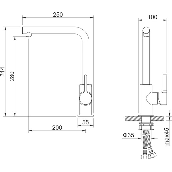 Смеситель для кухни Aquatek Европа AQ1380CR, Цвет производителя: хром фото 8