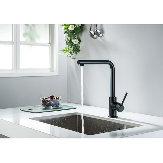 Смеситель для кухни Aquatek Европа AQ1380MB, чёрный матовый, Цвет производителя: чёрный матовый фото 10