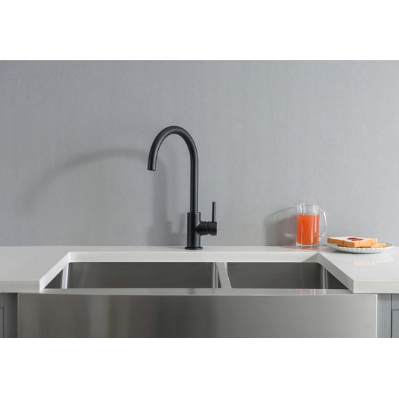 Смеситель для кухни Aquatek Европа AQ1382MB, чёрный матовый, Цвет производителя: чёрный матовый фото 2