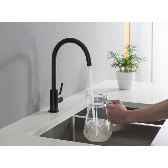 Смеситель для кухни Aquatek Европа AQ1382MB, чёрный матовый, Цвет производителя: чёрный матовый фото 5