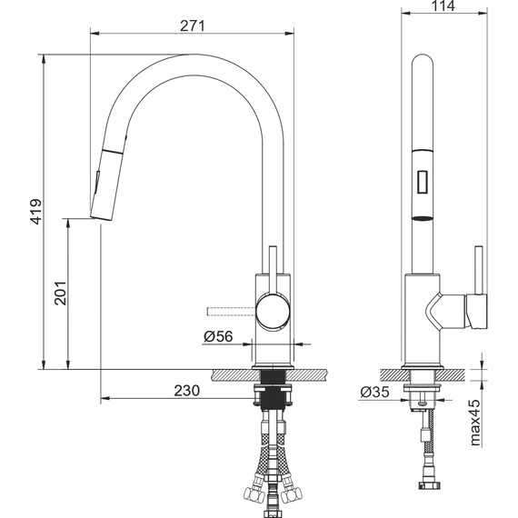 Смеситель для кухни Aquatek Европа AQ1384CR, Цвет производителя: хром фото 11