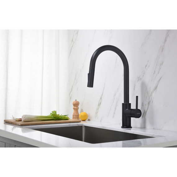 Смеситель для кухни Aquatek Европа AQ1384MB, чёрный матовый, Цвет производителя: чёрный матовый фото 3