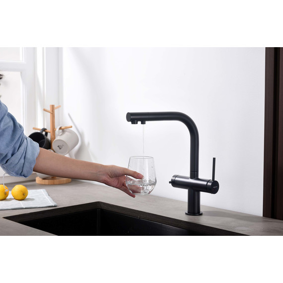 Смеситель для кухни Aquatek Европа AQ1385MB, чёрный матовый, Цвет производителя: чёрный матовый - 4 Смеситель для кухни Aquatek Европа AQ1385MB, чёрный матовый, Цвет производителя: чёрный матовый фото 4