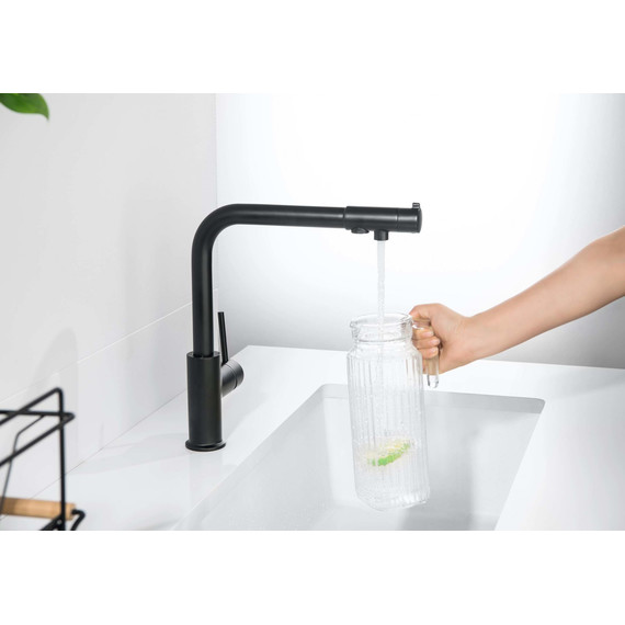 Смеситель для кухни Aquatek Европа AQ1386MB, чёрный матовый, Цвет производителя: чёрный матовый - 5 Смеситель для кухни Aquatek Европа AQ1386MB, чёрный матовый, Цвет производителя: чёрный матовый фото 5