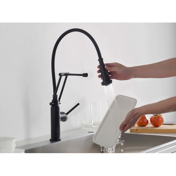 Смеситель для кухни Aquatek Европа AQ1388MB, чёрный матовый, Цвет производителя: чёрный матовый фото 6