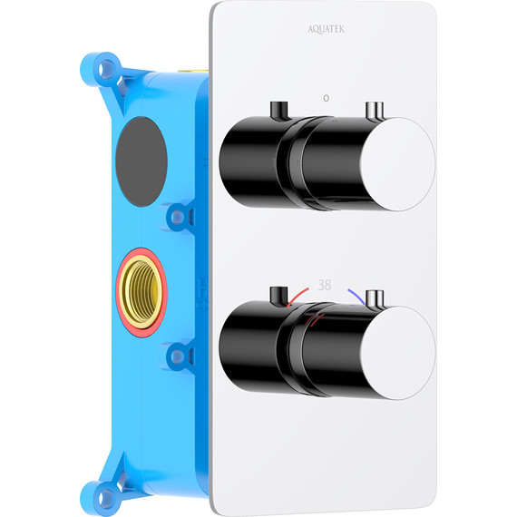 Смеситель для ванны с термостатом Aquatek Европа AQ1392CR (со скрытой частью), Цвет производителя: хром фото 2