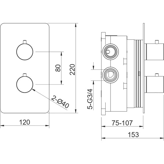Смеситель для ванны с термостатом Aquatek Европа AQ1393CR (со скрытой частью), Цвет производителя: хром фото 4
