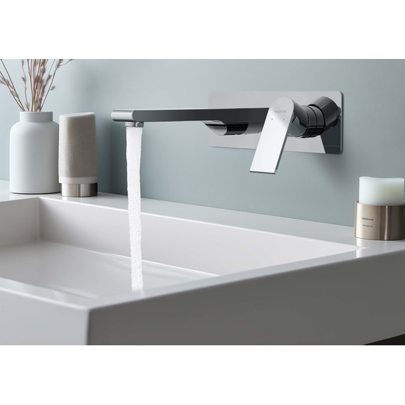 Смеситель для раковины настенный Aquatek Лира AQ1413CR, Цвет производителя: хром фото 3