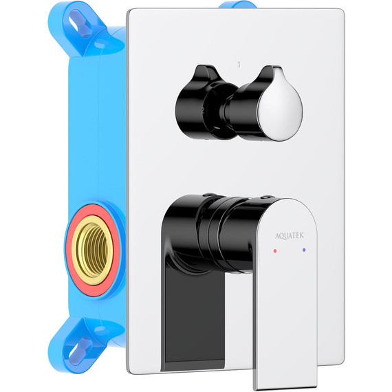 Смеситель для ванны Aquatek Лира AQ1446CR (со скрытой частью), Цвет производителя: хром фото 2