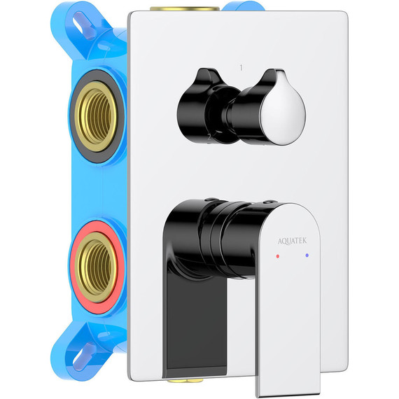 Смеситель для ванны Aquatek Лира AQ1447CR (со скрытой частью), Цвет производителя: хром фото 2