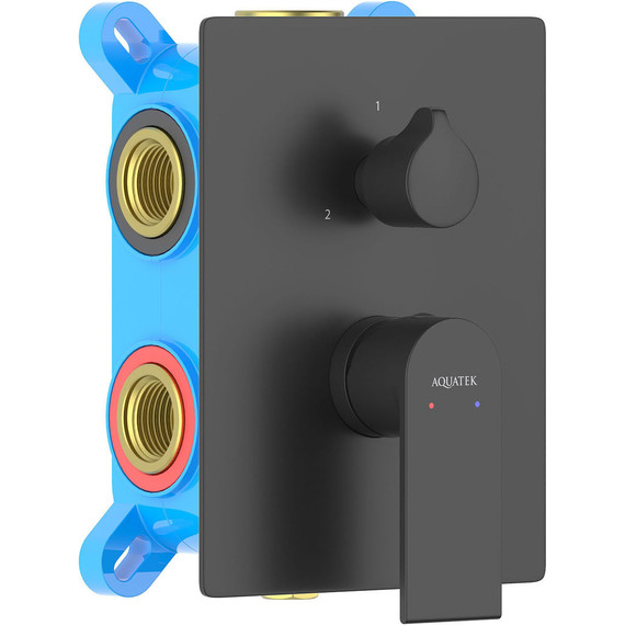 Смеситель для ванны Aquatek Лира AQ1447MB (со скрытой частью) чёрный матовый, Цвет производителя: чёрный матовый фото 2