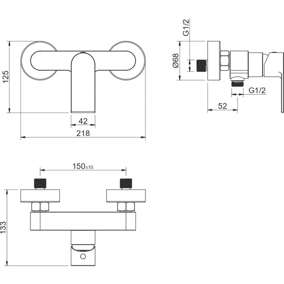 Смеситель для душа Aquatek Лира AQ1460MB, чёрный матовый, Цвет производителя: чёрный матовый фото 6