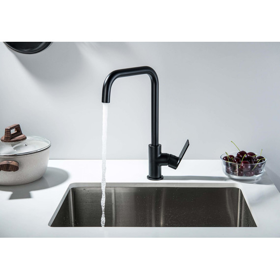 Смеситель для кухни Aquatek Лира AQ1480MB, чёрный матовый, Цвет производителя: чёрный матовый фото 9