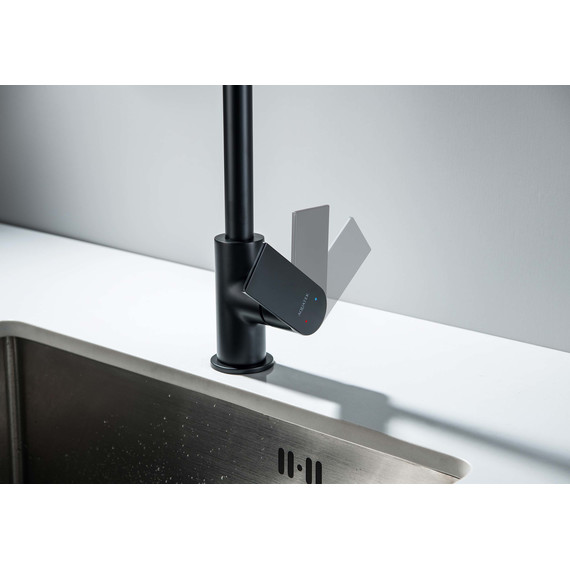 Смеситель для кухни Aquatek Лира AQ1480MB, чёрный матовый, Цвет производителя: чёрный матовый фото 10