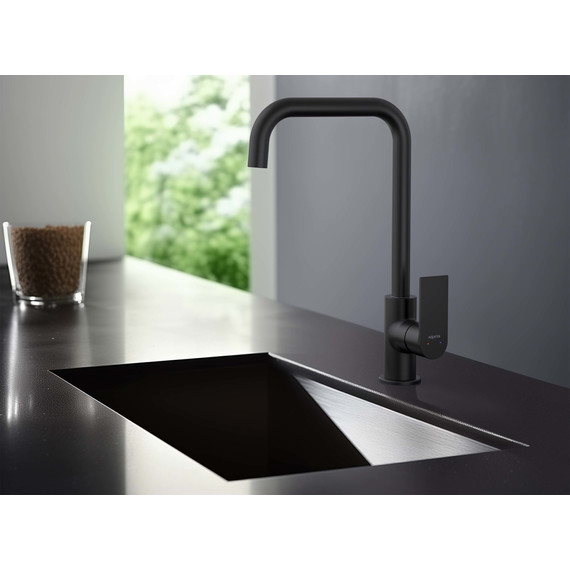 Смеситель для кухни Aquatek Лира AQ1480MB, чёрный матовый, Цвет производителя: чёрный матовый фото 5
