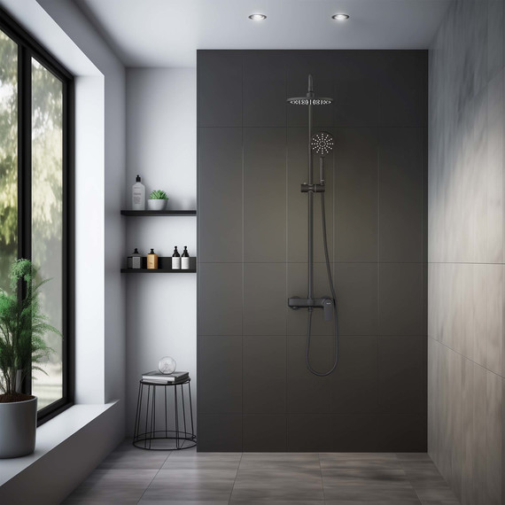 Душевая стойка Aquatek Бетта AQ2140MB, чёрный матовый, Цвет производителя: чёрный матовый - 7 Душевая стойка Aquatek Бетта AQ2140MB, чёрный матовый, Цвет производителя: чёрный матовый фото 7