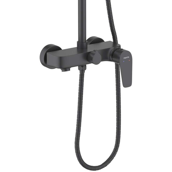 Душевая стойка Aquatek Бетта AQ2140MB, чёрный матовый, Цвет производителя: чёрный матовый - 4 Душевая стойка Aquatek Бетта AQ2140MB, чёрный матовый, Цвет производителя: чёрный матовый фото 4