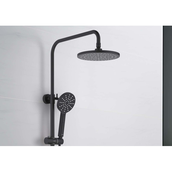 Душевая стойка Aquatek Бетта AQ2160MB, чёрный матовый, Цвет производителя: чёрный матовый фото 7