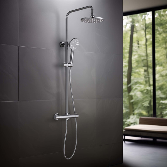 Душевая стойка с термостатом Aquatek Европа AQ2343CR, Цвет производителя: хром фото 4