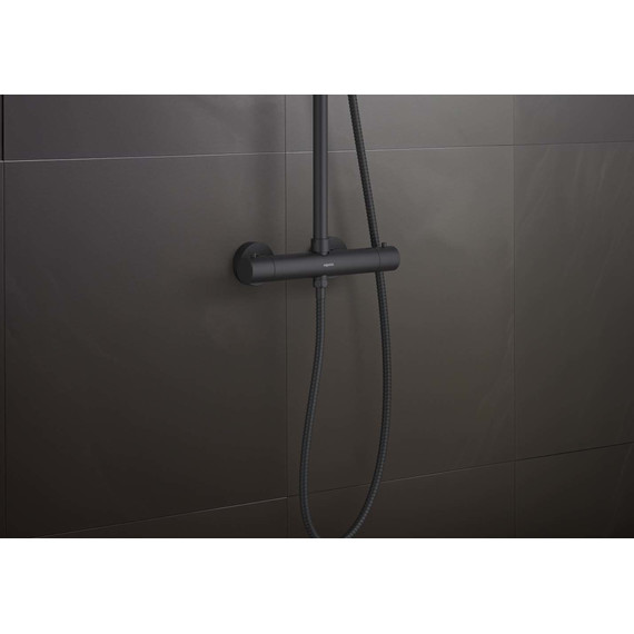 Душевая стойка с термостатом Aquatek Европа AQ2343MB, чёрный матовый, Цвет производителя: чёрный матовый фото 6