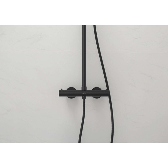 Душевая стойка с термостатом Aquatek Европа AQ2343MB, чёрный матовый, Цвет производителя: чёрный матовый фото 8