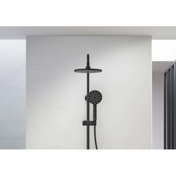 Душевая стойка с термостатом Aquatek Европа AQ2343MB, чёрный матовый, Цвет производителя: чёрный матовый фото 9